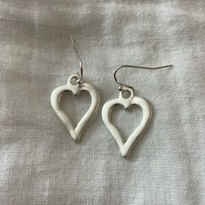 VINTAGE- 90’s heart earrings silver